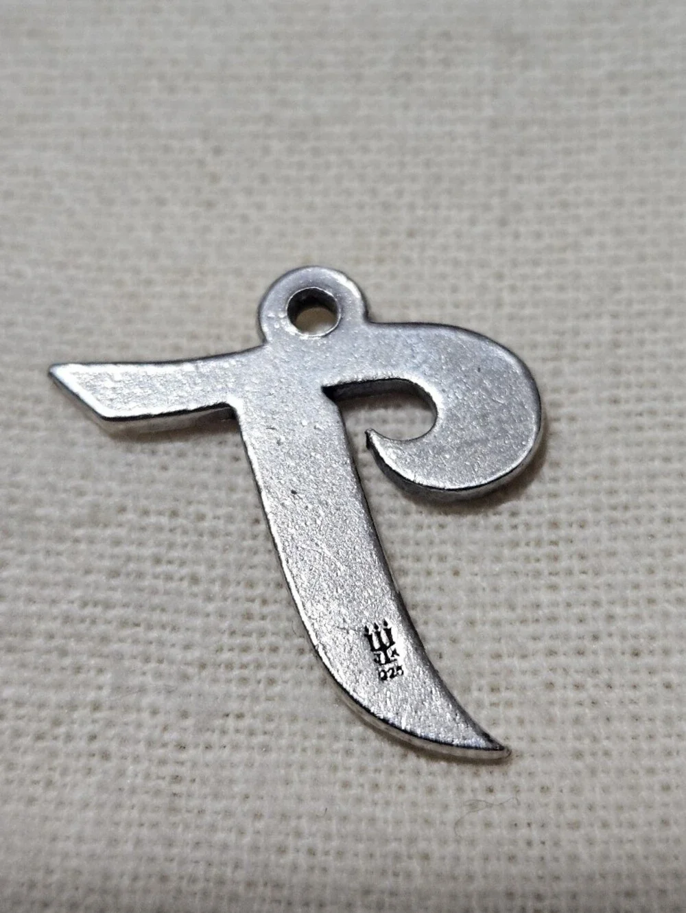 James Avery Large Sterling Silver Script Letter 'T' Charm